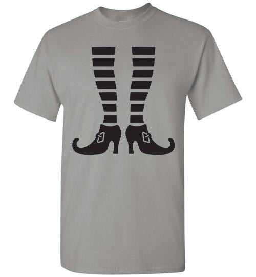Witch Legs Halloween Fall Tee Shirt Top T-Shirt Costume