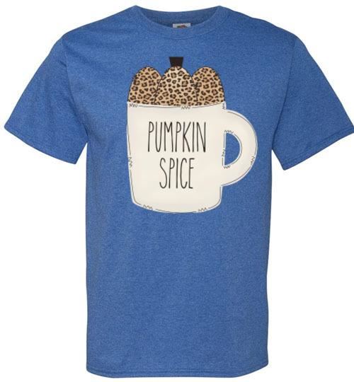 Pumpkin Spice Fall Tee Shirt Top T-Shirt Small - 6X