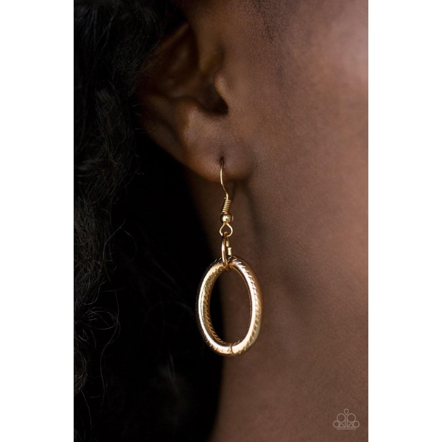 Boldly Bronx - Gold Necklace Earrings 753