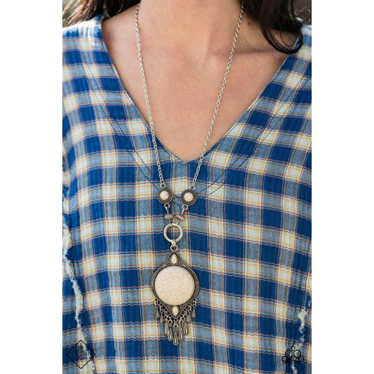 Majestic Mountaineer - White Necklace Fashion Fix