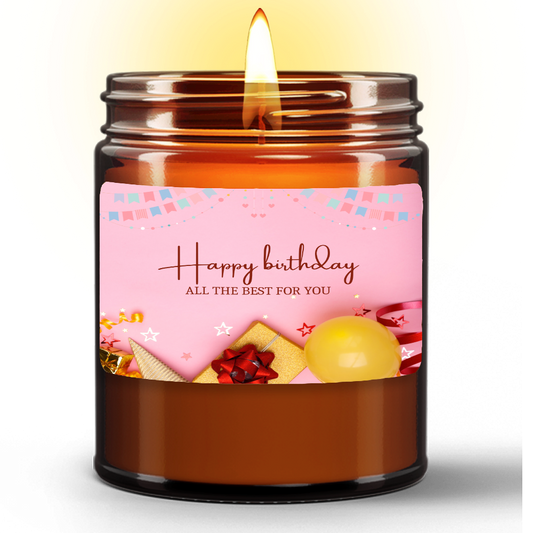 Happy Birthday All The Best For You Natural Wax Candle Gift