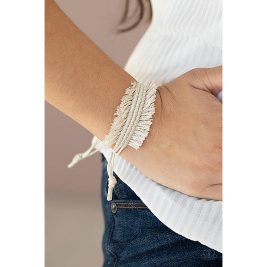Make Yourself at HOMESPUN - White Bracelet