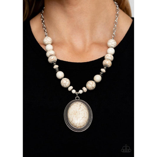 Home Sweet HOMESTEAD - White Necklace