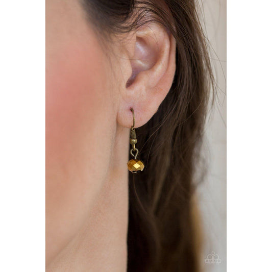 Crystal Carriages – Brass Necklace