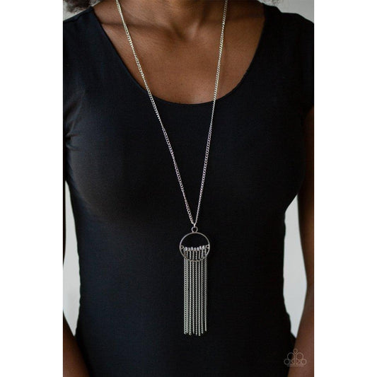 Terra Tassel - Silver Necklace Earrings