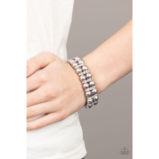 Glowing Glam – Silver Bracelet Paparazzi Jewelry Accessories