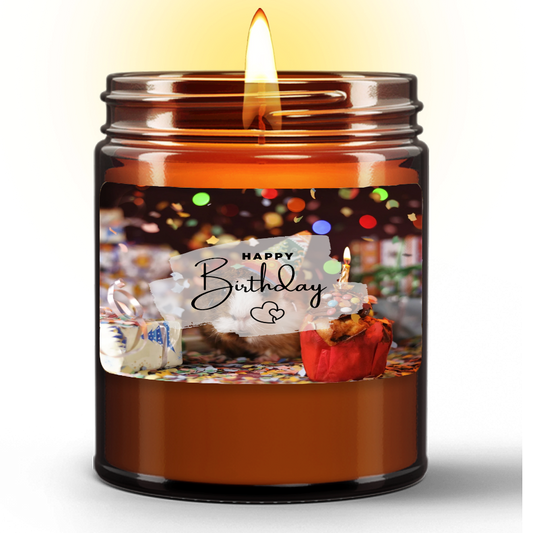 Happy Birthday Natural Wax Candle Gift