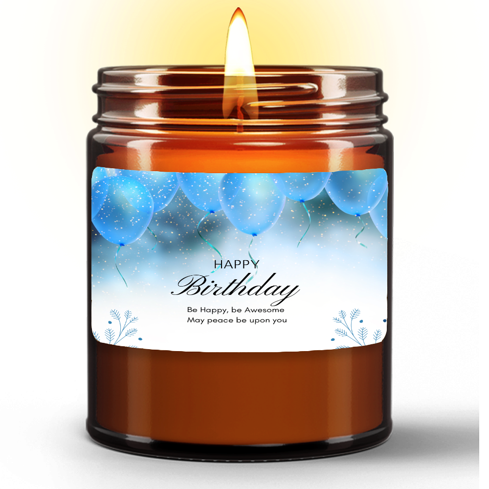 Natural Wax Candle in Amber Jar (9oz)