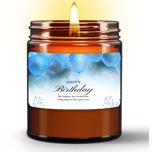 Natural Wax Candle in Amber Jar (9oz)