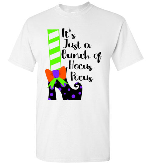 It's Just A Bunch Of Hocus Pocus Witch Halloween Graphic Tee Shirt Top
