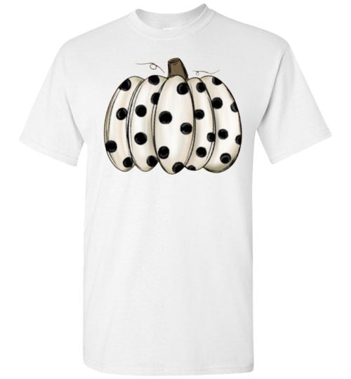 Polka Dot Pumpkin Fall Halloween Shirt Top T-Shirt
