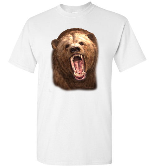 Growling Bear Graphic Tee Shirt Top