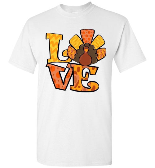 Love Thanksgiving Fall Turkey Tee Shirt Top T-Shirt