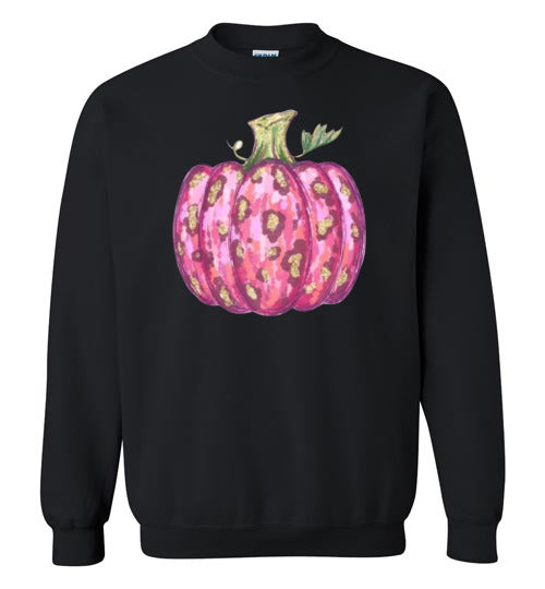 Pink Leopard Pumpkin Fall Graphic Sweatshirt