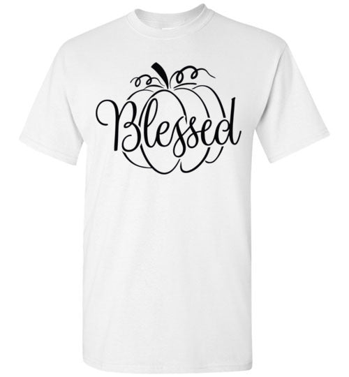 Blessed Pumpkin Fall Graphic Tee Shirt Top T-Shirt