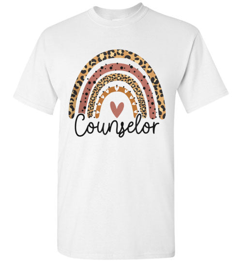 Counselor rainbow graphic t-shirt top