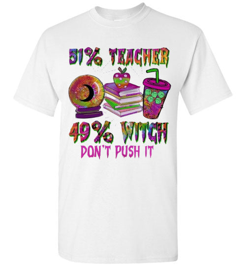 Teacher Witch Fall Halloween Tee Shirt Top T-Shirt