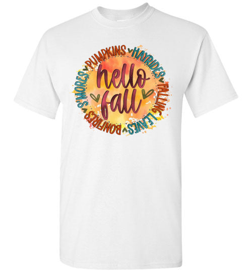 Hello Fall Tee Shirt Top T-Shirt