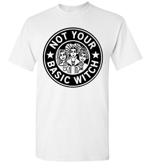 Not Your Basic Witch Halloween Graphic Tee Shirt Top