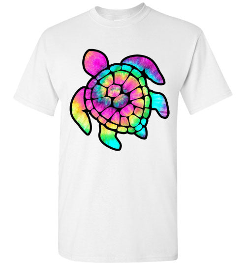 Neon Sea Turtle Graphic Tee Shirt Top