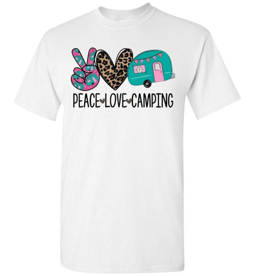 Peace Love Camping Graphic Tee Shirt Top