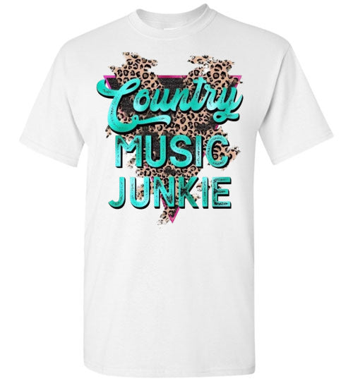 Country Music Junkie Graphic Tee Shirt Top