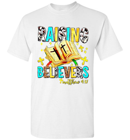 Raising Believers Christian Faith Cross Bible Tee Shirt Top Shirt T-Shirt