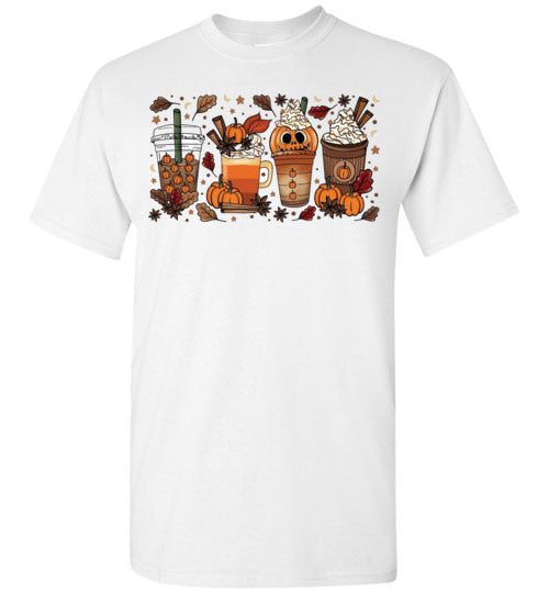 Starbucks Pumpkin Spice Drink Coffee Frappe Fall Autumn Graphic Tee Shirt Top