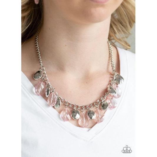 No Tears Left To Cry - Pink Necklace 1548