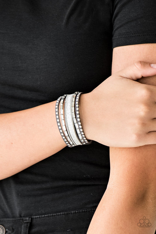 Seize The Sass - Silver Wrap Bracelet