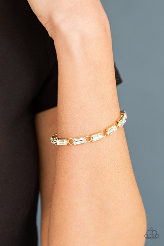 Irresistibly Icy - Gold Bracelet