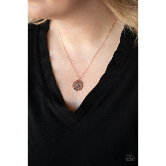 Let Your Light So Shine a Copper Necklace Earrings