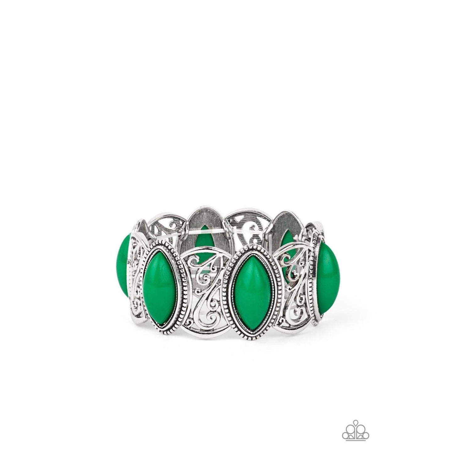 POP, Skip, and a Jump - Green Bracelet 855