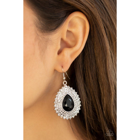 Exquisitely Explosive - Black Earrings 833