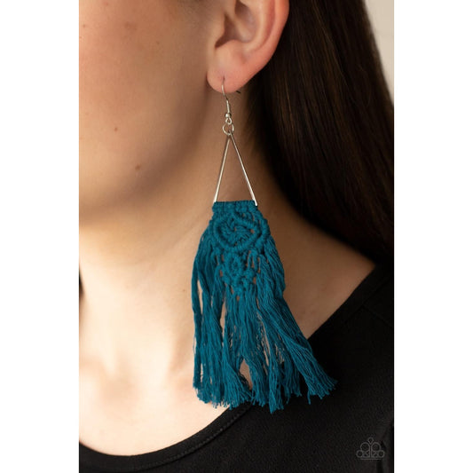 Modern Day Macrame - Blue Earrings 782