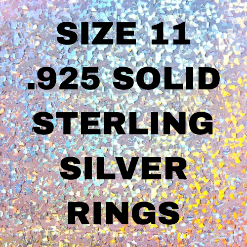 Size 11 .925 Solid Sterling Silver Rings