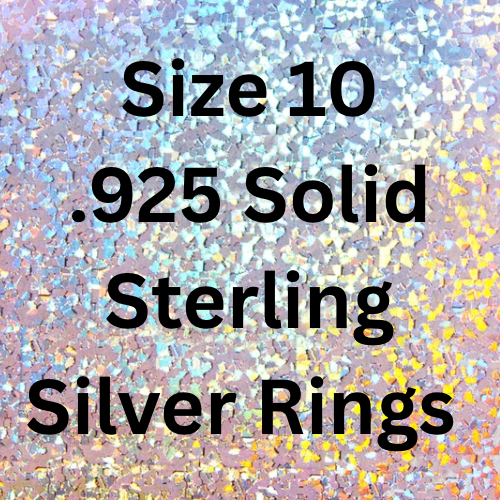 Size 10 .925 Sterling Silver Rings