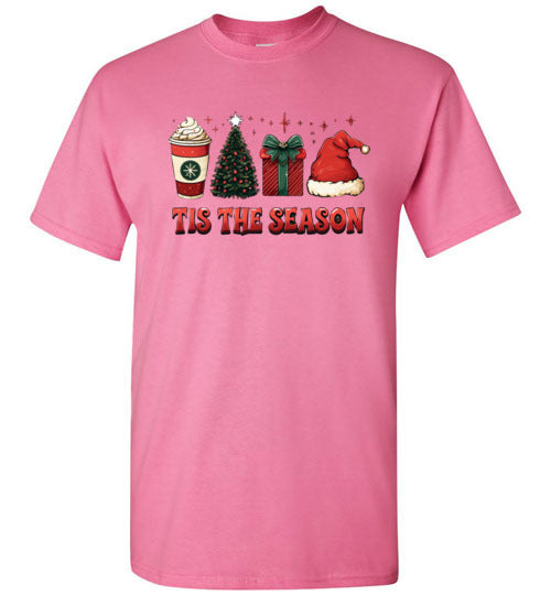 Tis The Season Christmas Holiday Tee Shirt Top T-Shirt