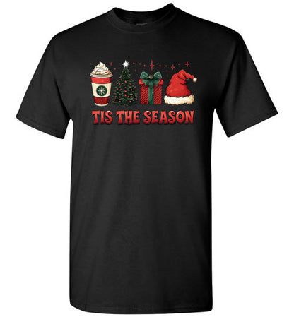 Tis The Season Christmas Holiday Tee Shirt Top T-Shirt
