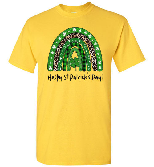 Lucky Irish Rainbow Graphic Tee Shirt Top T-Shirt