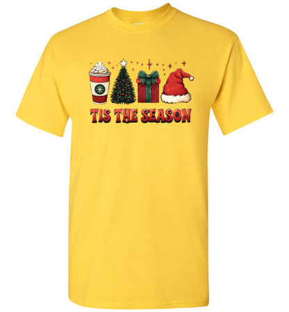 Tis The Season Christmas Holiday Tee Shirt Top T-Shirt