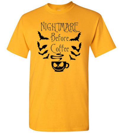 Nightmare Before Coffee Graphic Print T=Shirt Top