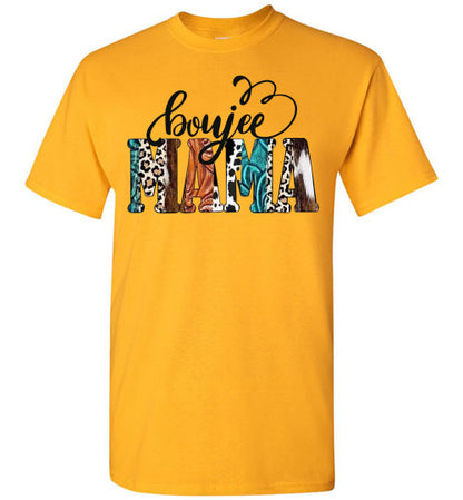 Boujee Mama Animal Print Graphic Tee Shirt Top T-Shirt Regular & Plus Size