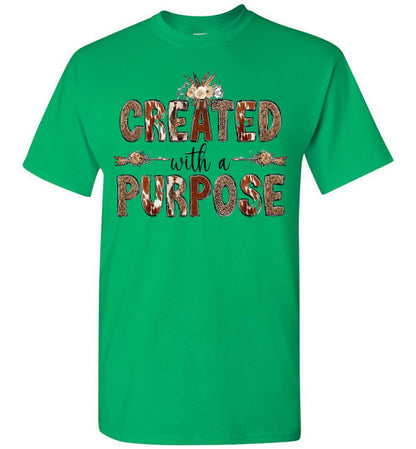 Created With A Purpose Graphic Tee Shirt Top