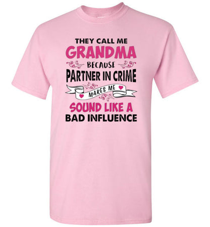 Partner In Crime Grandma Funny Tee Shirt Top T-Shirt