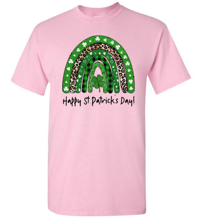 Lucky Irish Rainbow Graphic Tee Shirt Top T-Shirt