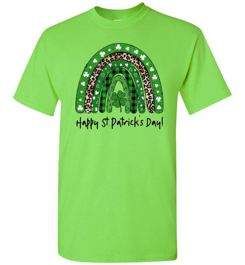 Lucky Irish Rainbow Graphic Tee Shirt Top T-Shirt