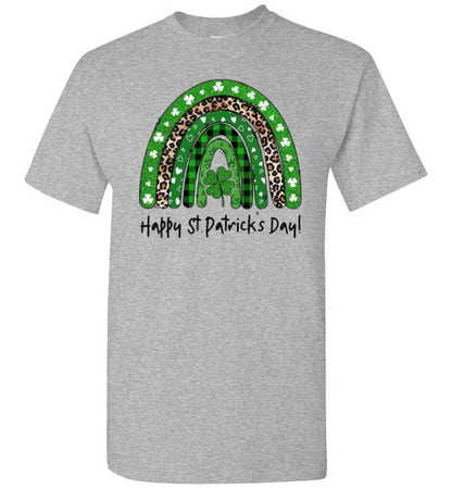 Lucky Irish Rainbow Graphic Tee Shirt Top T-Shirt