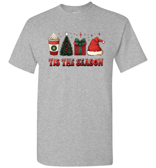 Tis The Season Christmas Holiday Tee Shirt Top T-Shirt