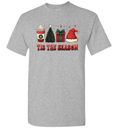 Tis The Season Christmas Holiday Tee Shirt Top T-Shirt